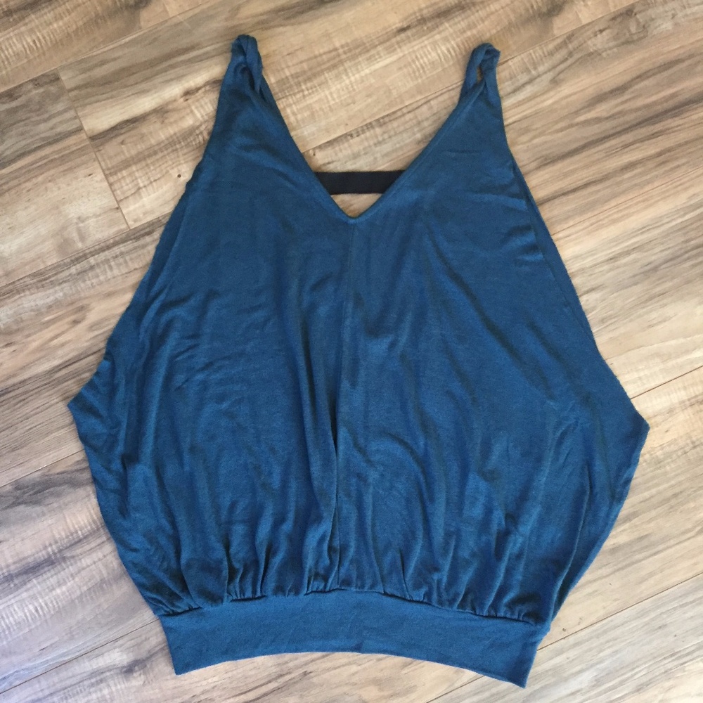 Teal Tank Top Twisted Straps